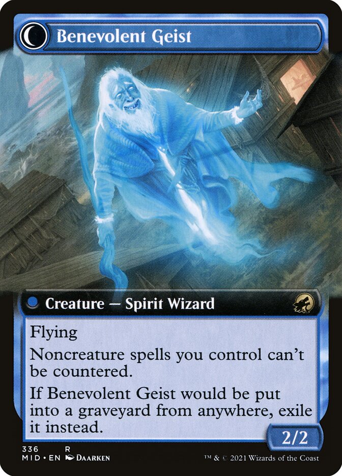 Magic the Gathering Card - Benevolent Geist - MTG Circle
