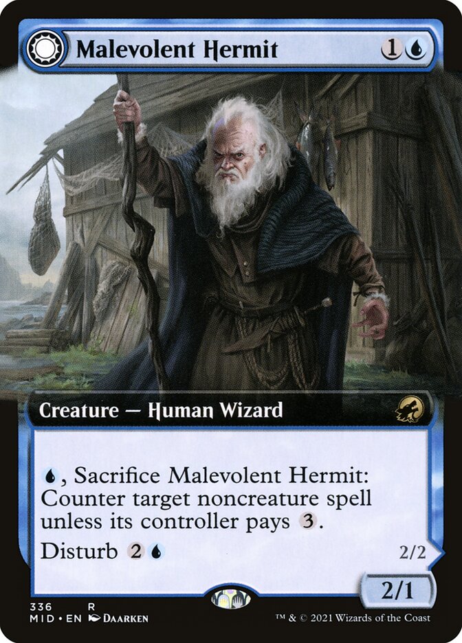 Magic the Gathering Card - Malevolent Hermit - MTG Circle