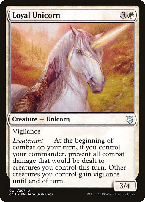 Magic the Gathering Card - Loyal Unicorn - MTG Circle