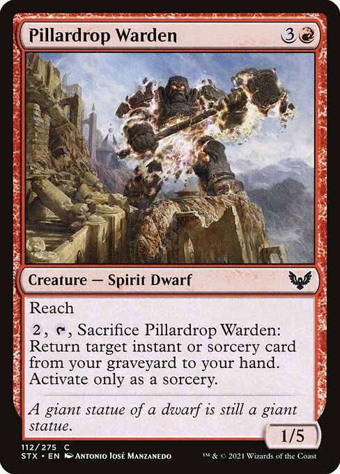 Magic the Gathering Card - Pillardrop Warden - MTG Circle