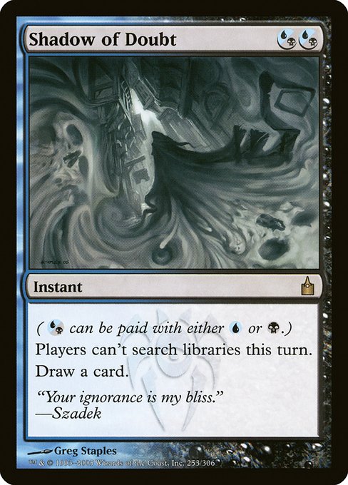 Magic the Gathering Card - Shadow of Doubt - MTG Circle