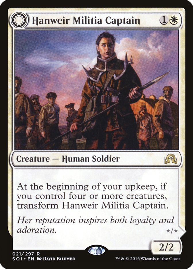 Magic the Gathering Card - Hanweir Militia Captain - MTG Circle