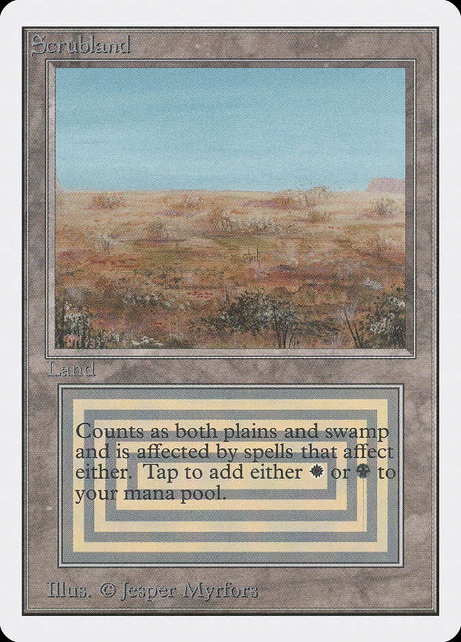 Magic the Gathering Card - Scrubland - MTG Circle