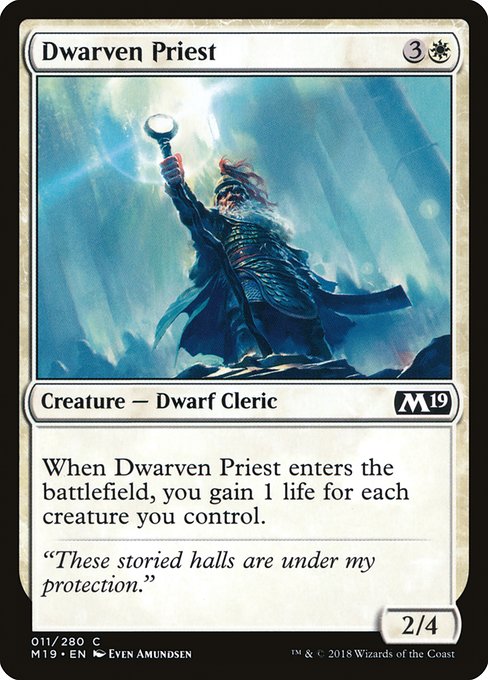 Magic the Gathering Card - Dwarven Priest - MTG Circle