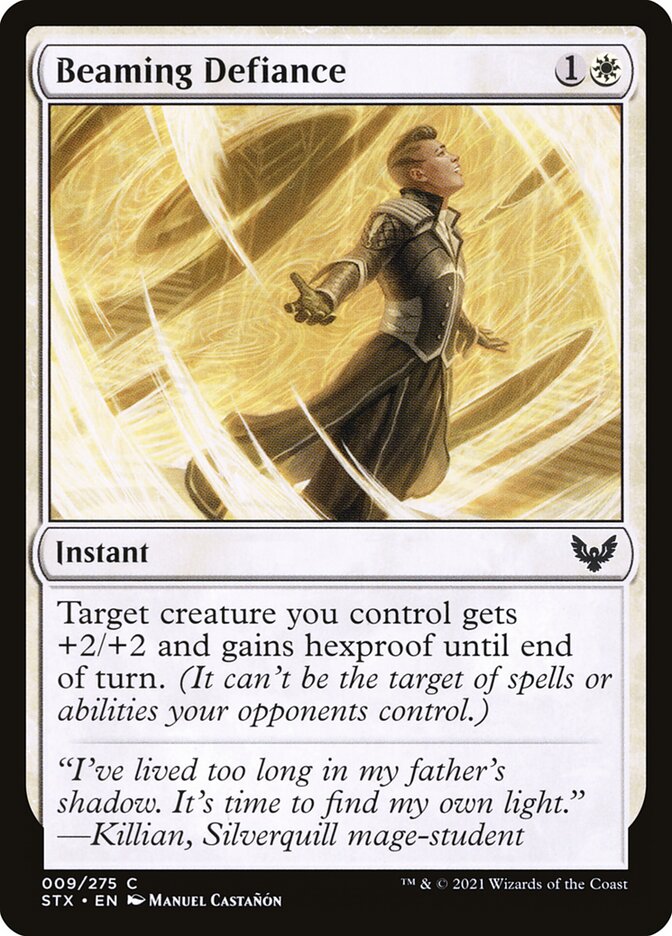 Magic the Gathering Card - Beaming Defiance - MTG Circle