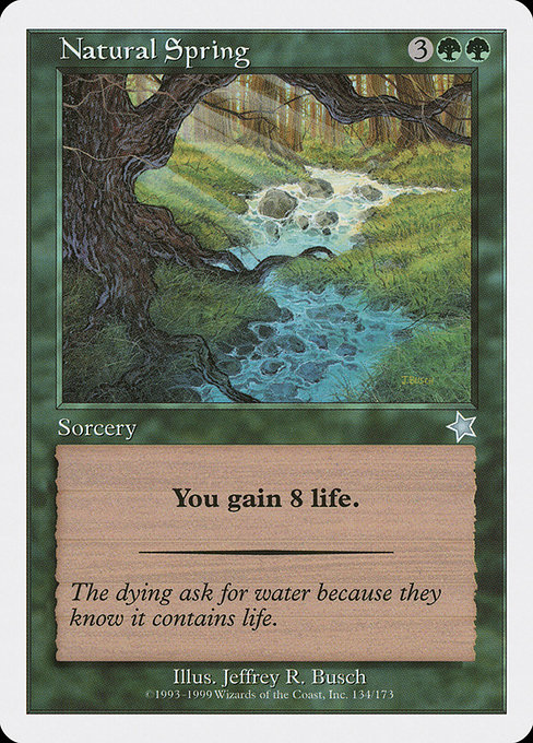 Magic the Gathering Card - Natural Spring - MTG Circle