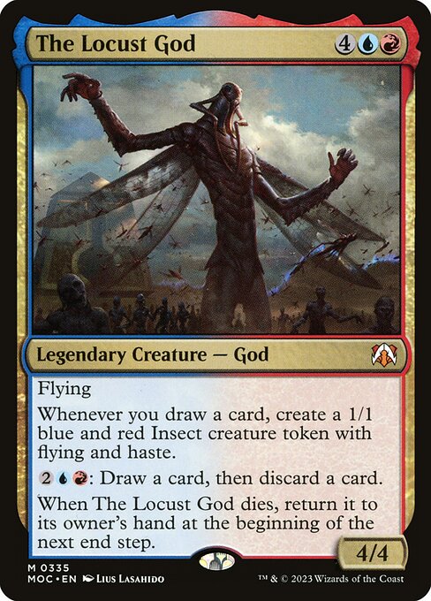 Magic the Gathering Card - The Locust God - MTG Circle