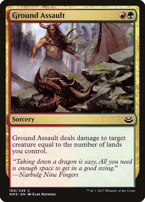 Magic the Gathering Card - Ground Assault - MTG Circle