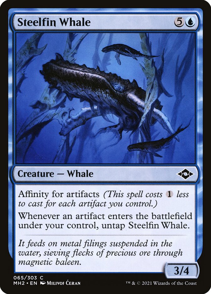 Magic the Gathering Card - Steelfin Whale - MTG Circle