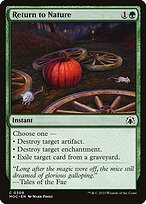 Magic the Gathering Card - Return to Nature - MTG Circle