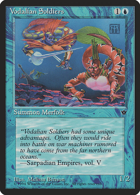 Magic the Gathering Card - Vodalian Soldiers - MTG Circle