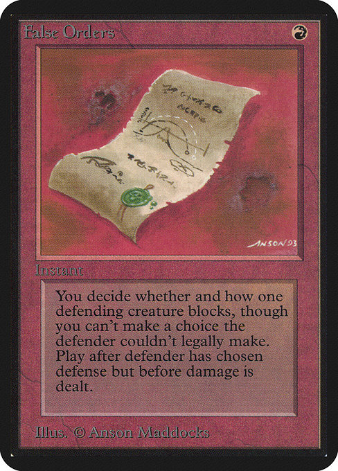 Magic the Gathering Card - False Orders - MTG Circle