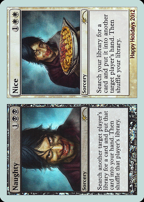 Magic the Gathering Card - Naughty // Nice - MTG Circle