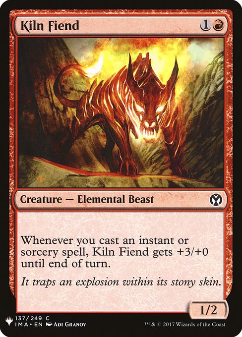 Magic the Gathering Card - Kiln Fiend - MTG Circle