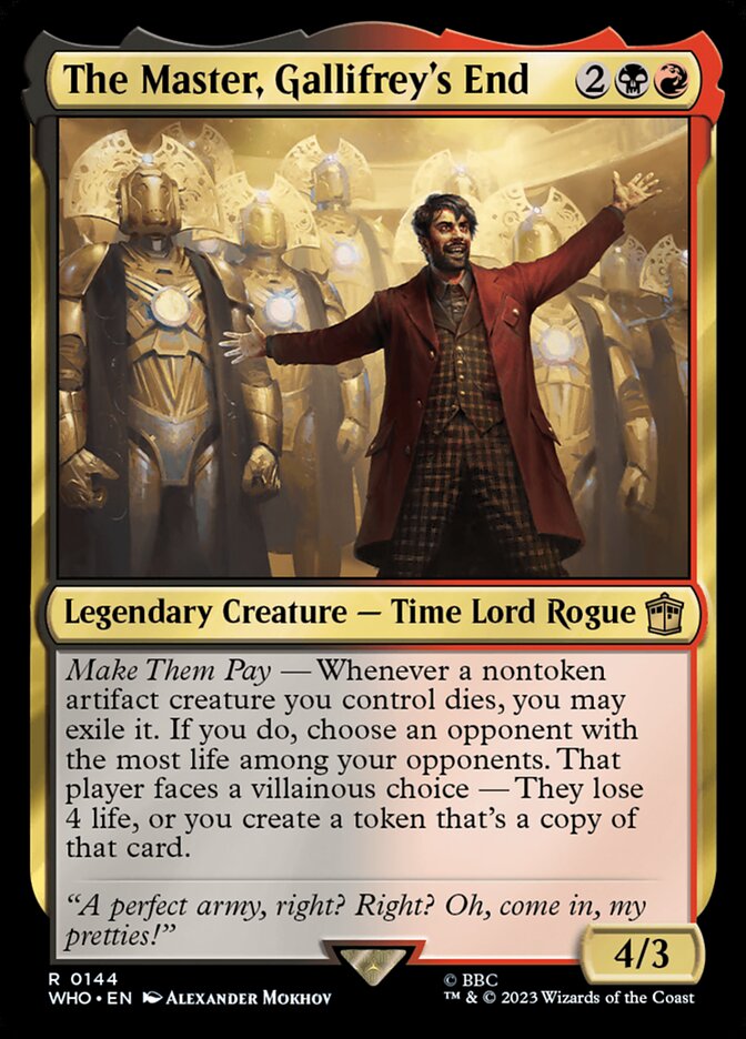 Magic the Gathering Card - The Master, Gallifrey's End - MTG Circle