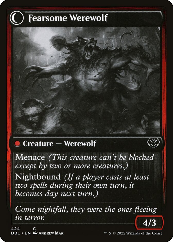 Magic the Gathering Card - Fearsome Werewolf - MTG Circle