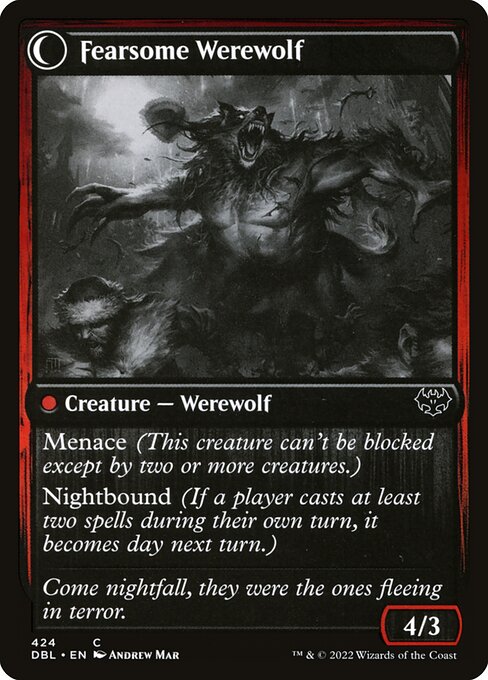 Magic the Gathering Card - Fearsome Werewolf - MTG Circle