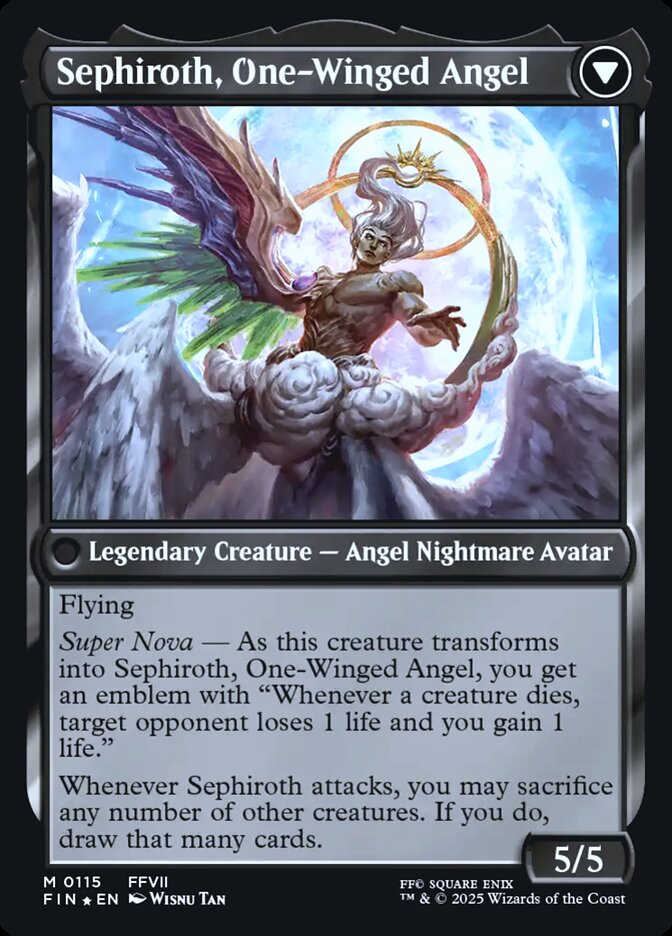 Magic the Gathering Card - Sephiroth, One-Winged Angel - MTG Circle