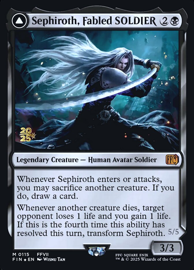 Magic the Gathering Card - Sephiroth, Fabled SOLDIER - MTG Circle