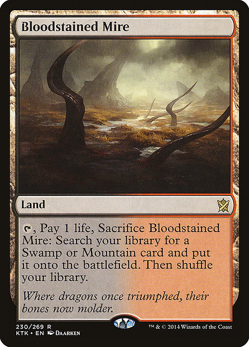 Magic the Gathering Card - Bloodstained Mire - MTG Circle