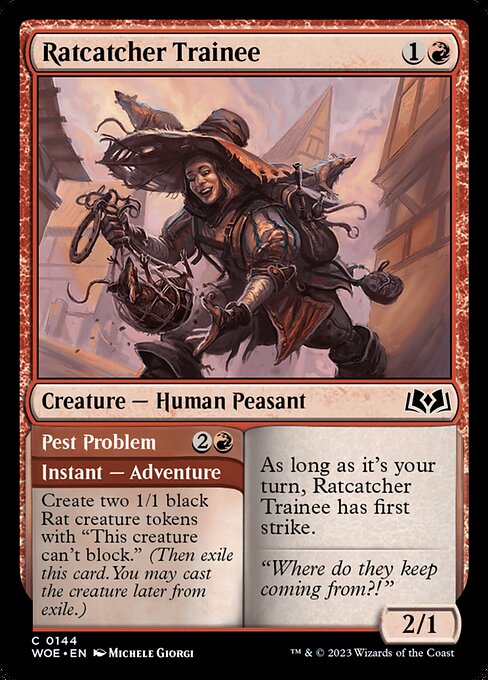 Magic the Gathering Card - Ratcatcher Trainee // Pest Problem - MTG Circle