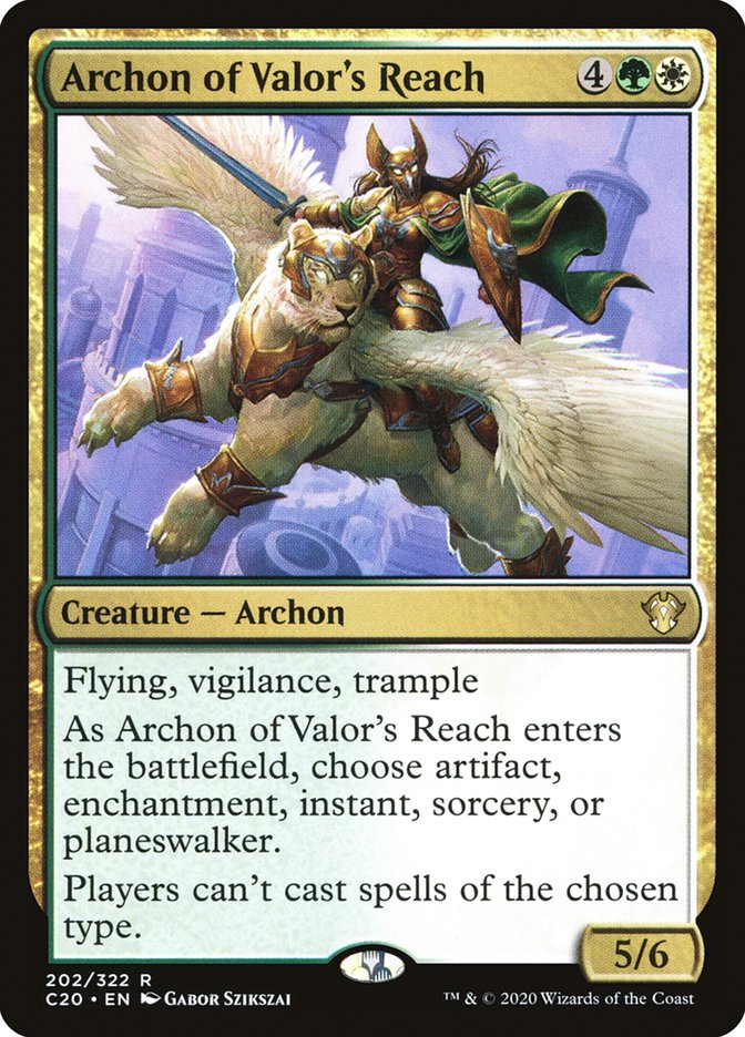 Magic the Gathering Card - Archon of Valor's Reach - MTG Circle