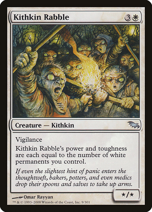 Magic the Gathering Card - Kithkin Rabble - MTG Circle