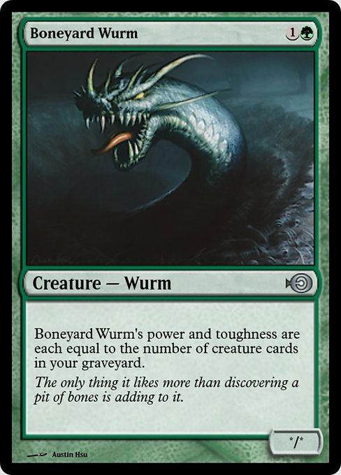 Magic the Gathering Card - Boneyard Wurm - MTG Circle