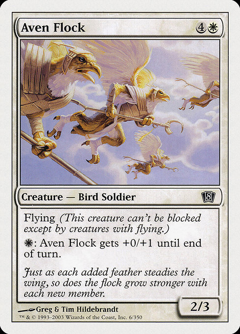 Magic the Gathering Card - Aven Flock - MTG Circle