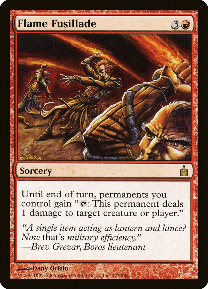 Magic the Gathering Card - Flame Fusillade - MTG Circle