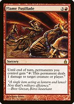 Magic the Gathering Card - Flame Fusillade - MTG Circle