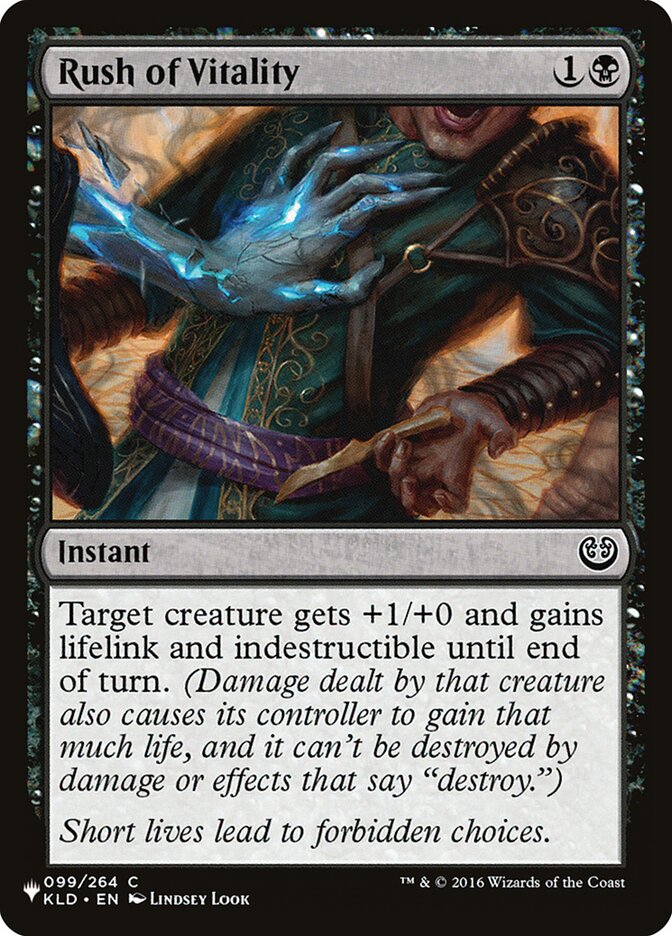 Magic the Gathering Card - Rush of Vitality - MTG Circle