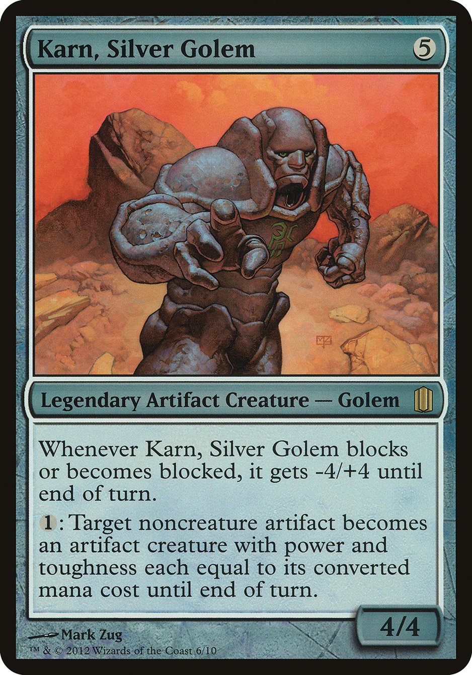 Magic the Gathering Card - Karn, Silver Golem - MTG Circle