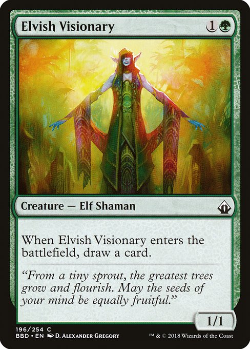 Magic the Gathering Card - Elvish Visionary - MTG Circle