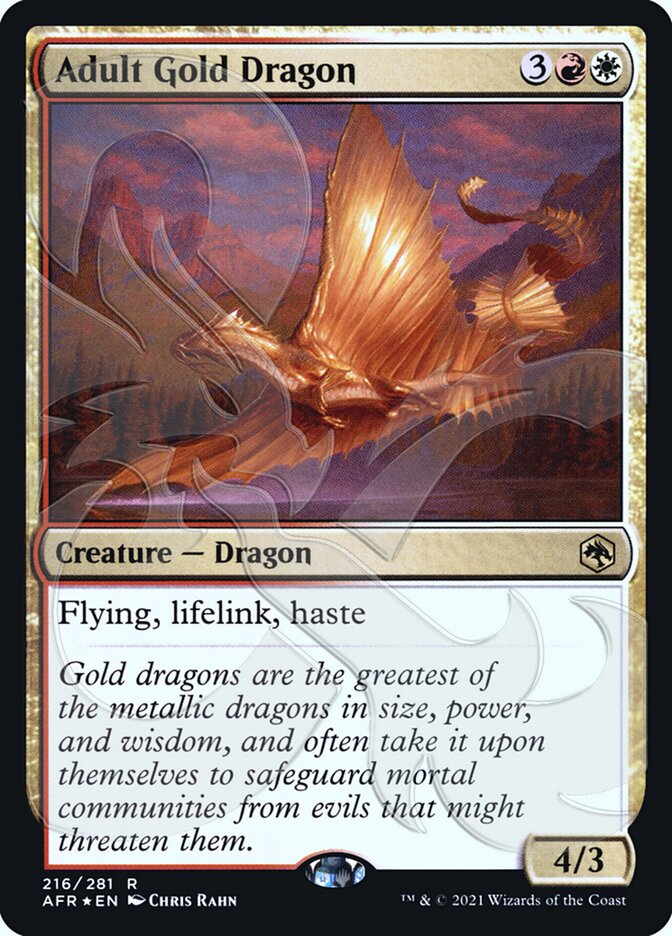 Magic the Gathering Card - Adult Gold Dragon - MTG Circle