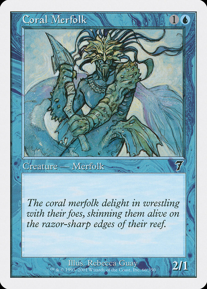 Magic the Gathering Card - Coral Merfolk - MTG Circle