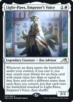 Magic the Gathering Card - Light-Paws, Emperor's Voice - MTG Circle