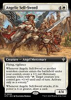 Magic the Gathering Card - Angelic Sell-Sword - MTG Circle