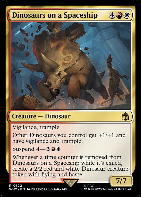 Magic the Gathering Card - Dinosaurs on a Spaceship - MTG Circle