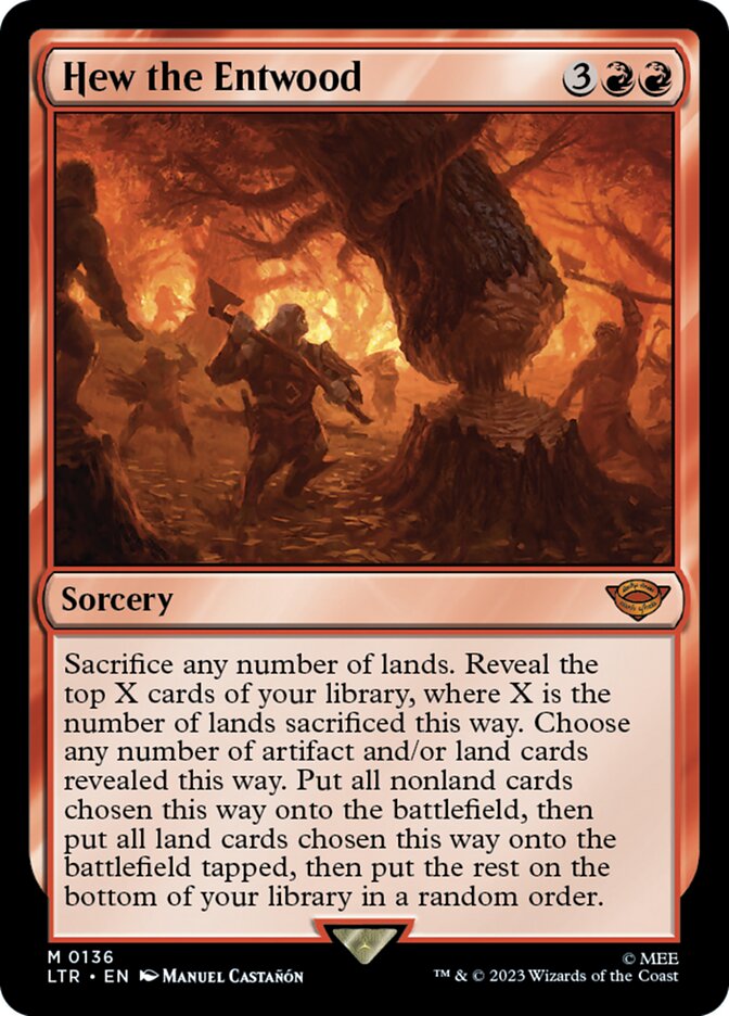 Magic the Gathering Card - Hew the Entwood - MTG Circle