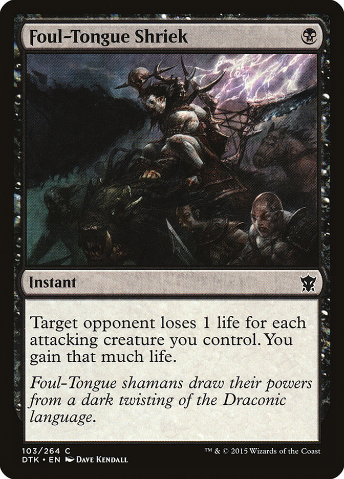 Magic the Gathering Card - Foul-Tongue Shriek - MTG Circle