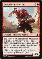 Magic the Gathering Card - Emberhorn Minotaur - MTG Circle
