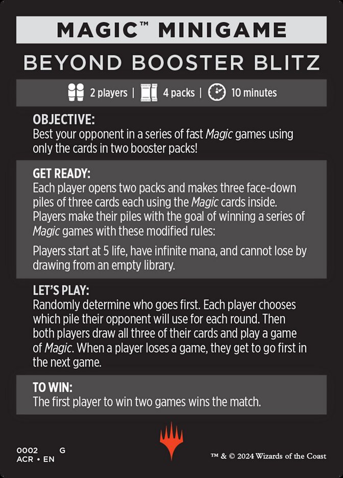 Magic the Gathering Card - Beyond Booster Blitz - MTG Circle