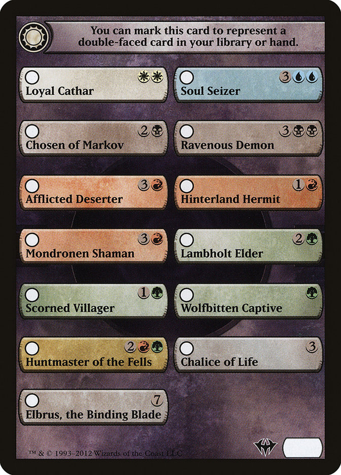 Magic the Gathering Card - Dark Ascension Checklist - MTG Circle