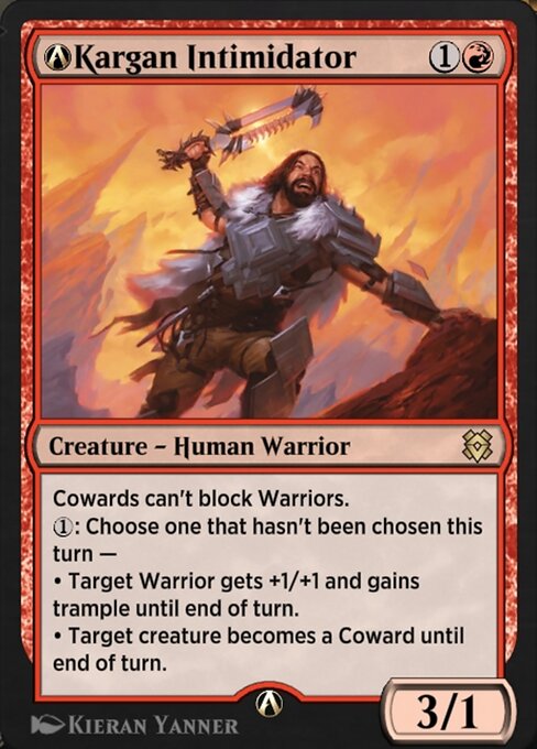 Magic the Gathering Card - A-Kargan Intimidator - MTG Circle