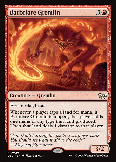 Magic the Gathering Card - Barbflare Gremlin - MTG Circle