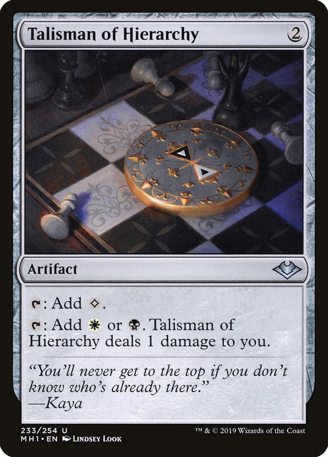 Magic the Gathering Card - Talisman of Hierarchy - MTG Circle