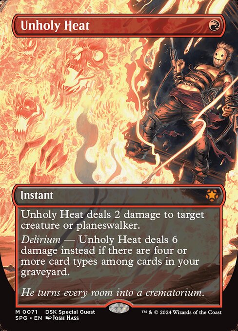 Magic the Gathering Card - Unholy Heat - MTG Circle