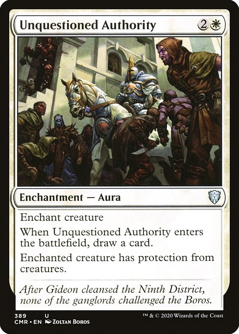Magic the Gathering Card - Unquestioned Authority - MTG Circle