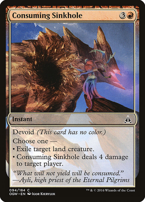 Magic the Gathering Card - Consuming Sinkhole - MTG Circle